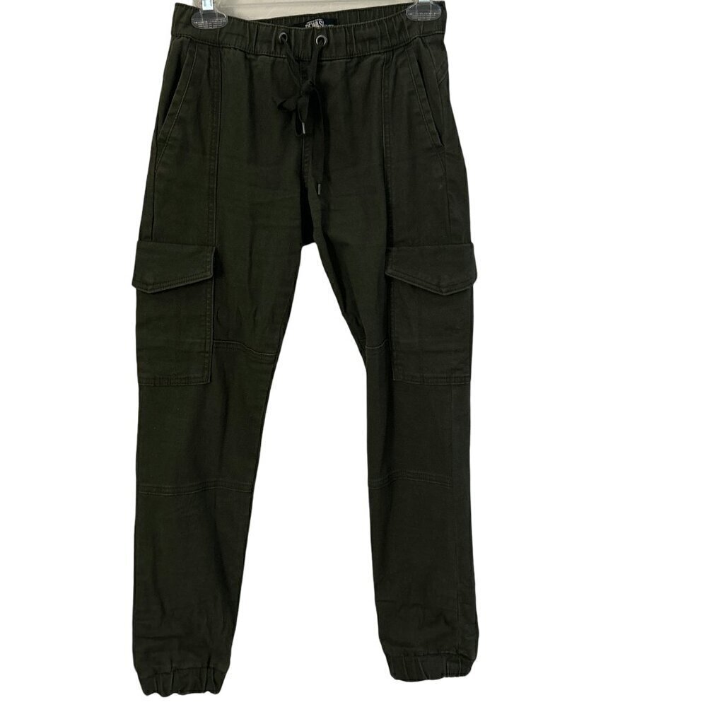 Rewash LA Women's Green Cargo Low Rise Pockets Joggers Size XS